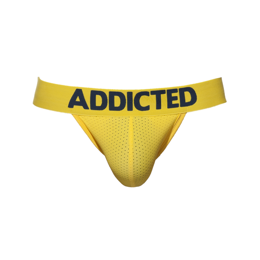 ADDICTED Push Up Mesh Jock Yellow
