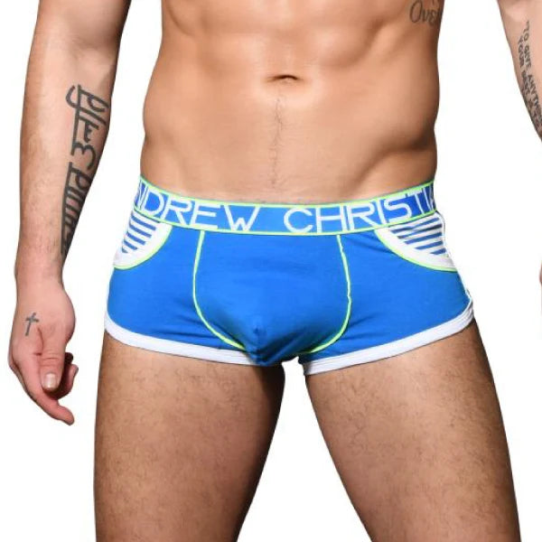 Andrew Christian ALMOST NAKED® Retro Pocket Boxer Elect Blue
