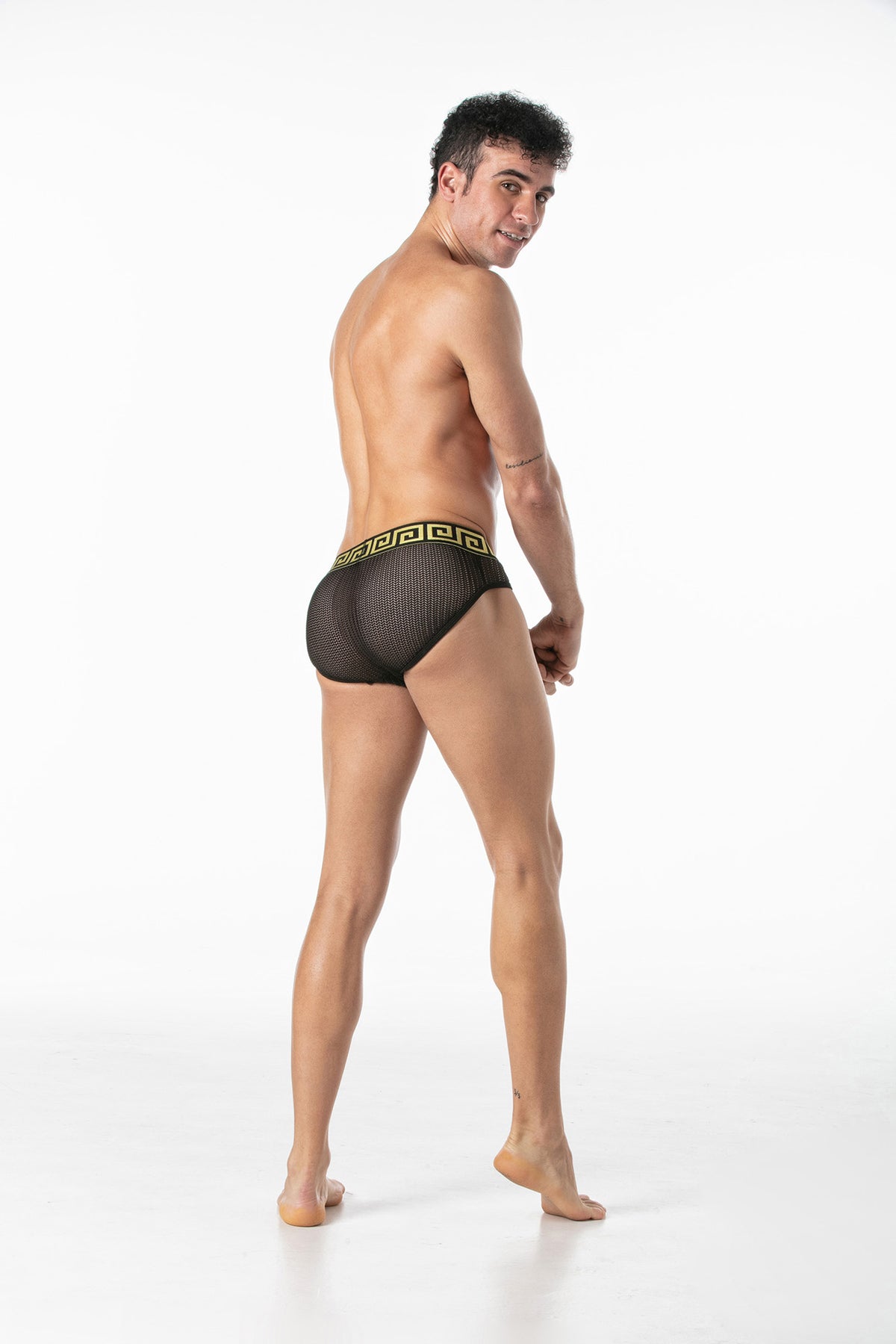 LEADER Invictus Mesh Brief Black-Gold